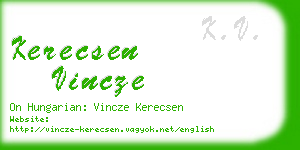 kerecsen vincze business card